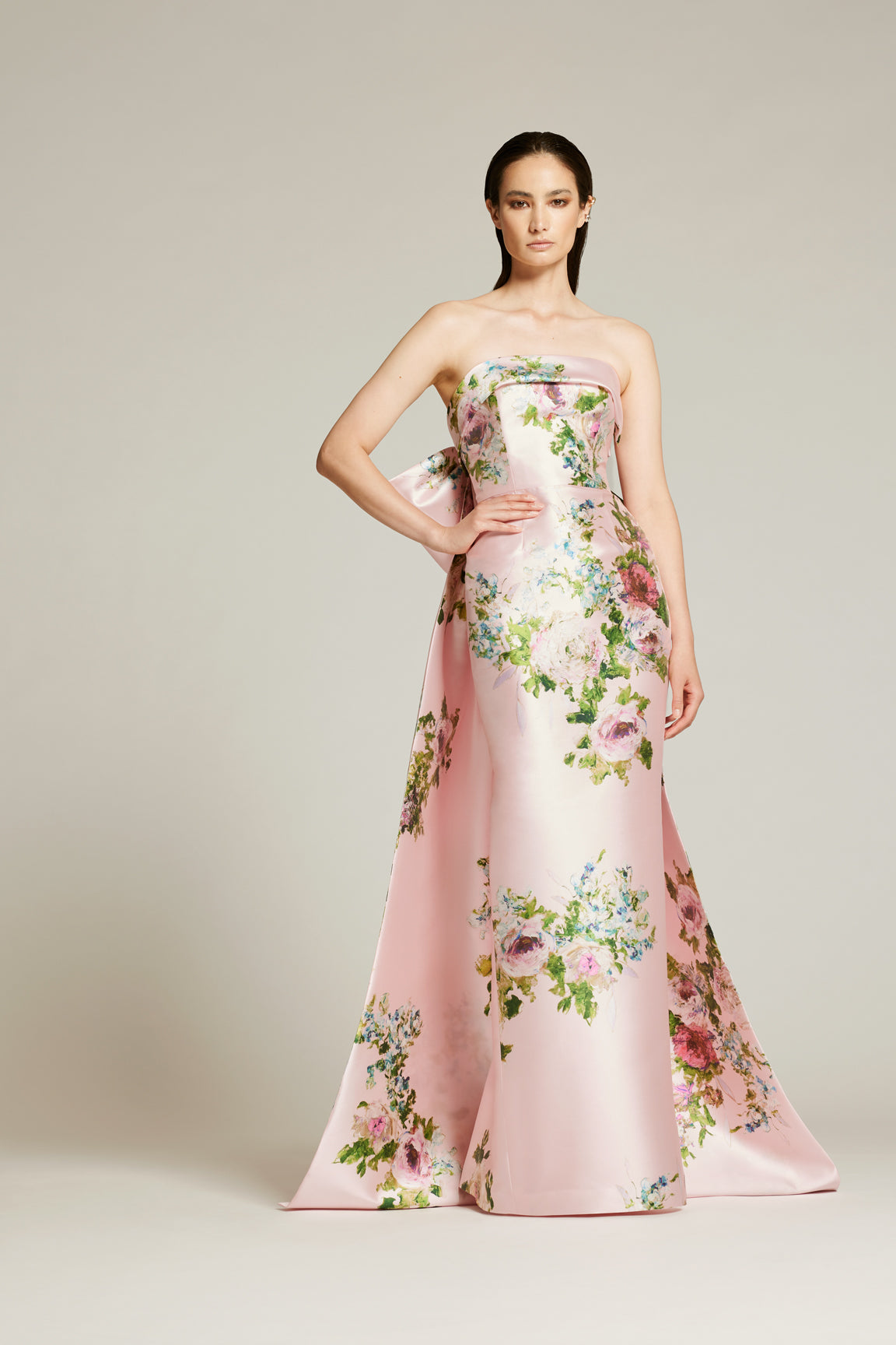 Audrey+Brooks - 6430 - Strapless Gown with Bow and Train Audrey+Brooks - 6430 - Strapless Gown with Bow and Train