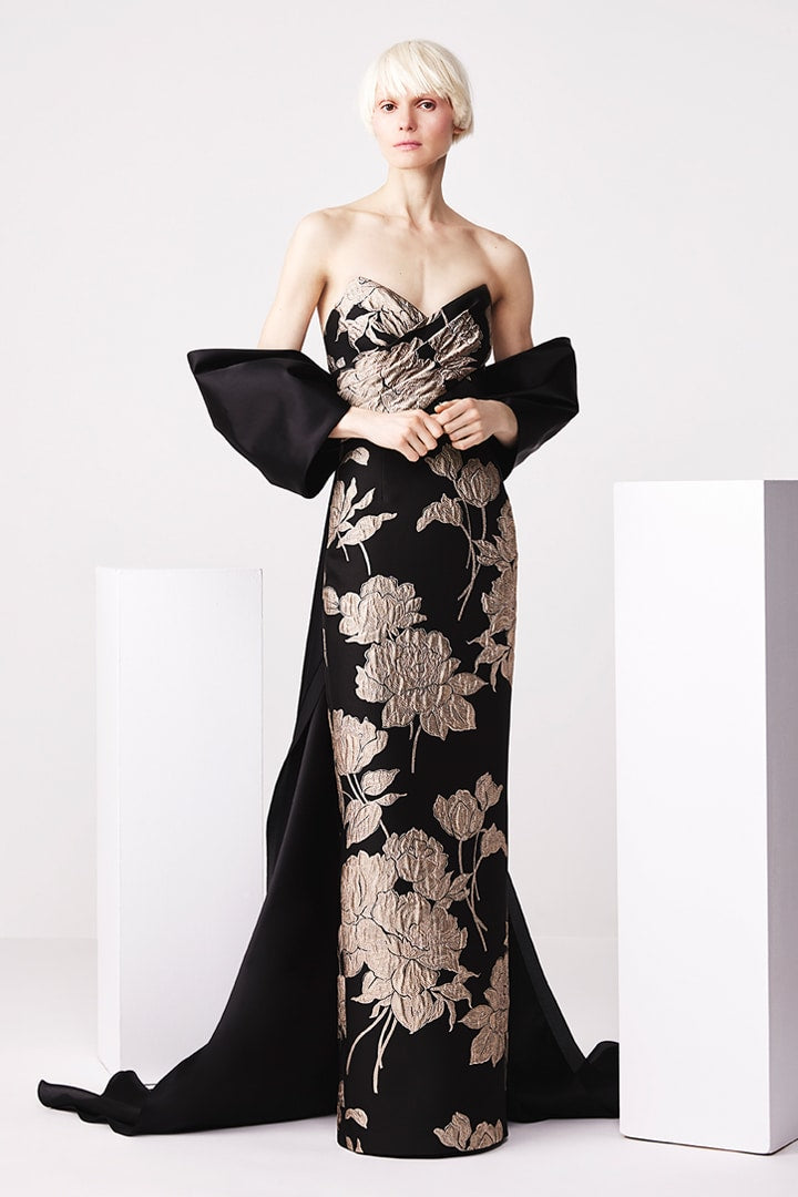 Audrey+Brooks - 6510 - Strapless Gown with Contrast Train