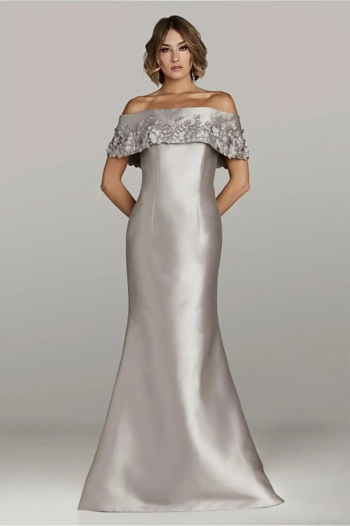 Gia Franco - 18417 - Off the Shoulder Fit and Flare Evening Dress   Madeline's Boutique Boca Raton