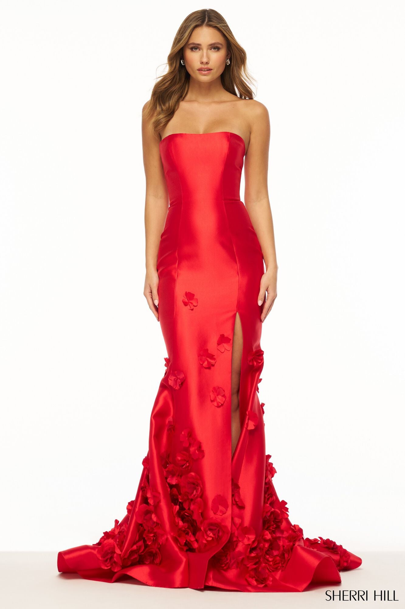 SHERRI HILL - 56235 - MIKADO GOWN WITH 3D FLOWERS | MADELINE'S Madeline's Boutique Boca Raton SHERRI HILL - 56235 - MIKADO GOWN WITH 3D FLOWERS | MADELINE'S Madeline's Boutique Boca Raton