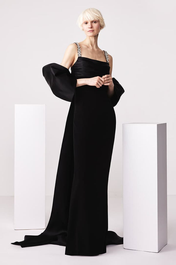 Audrey+Brooks 6500 Beaded Shoulder Strap Gown