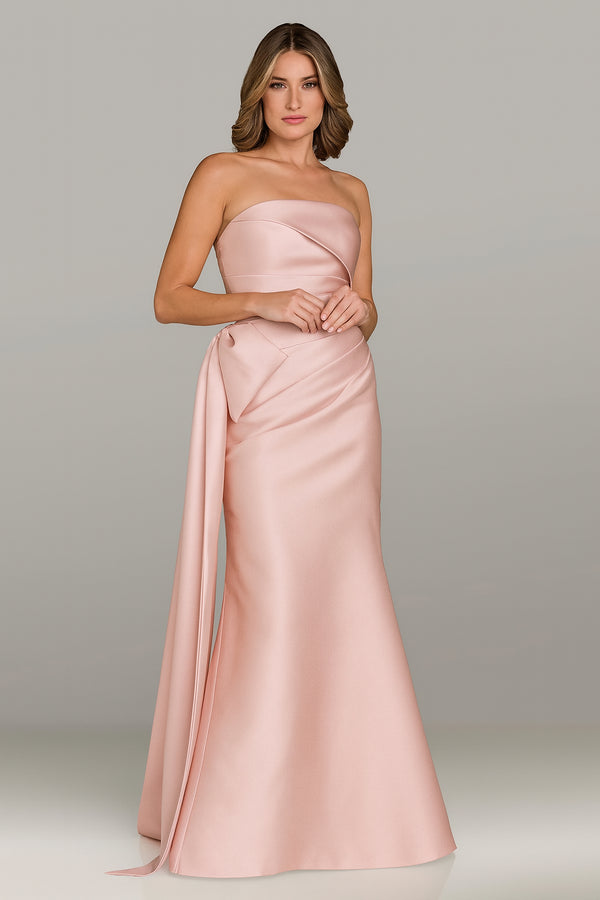 Gia Franco - 12536 - Strapless Gown with Draped Bodice and Side Bow