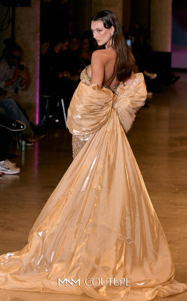 MNM Couture - M1010 - Strapless Embellished Column Gown