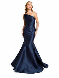 Nicole Bakti 7206 Strapless Taffeta Mermaid Gown - Elegant formal gown featuring a strapless neckline, pleated detailing, and mermaid silhouette in luxurious taffeta.