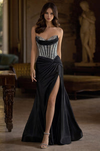 Sherri Hill - 57473 - Strapless Gown with Hot Fix Corset