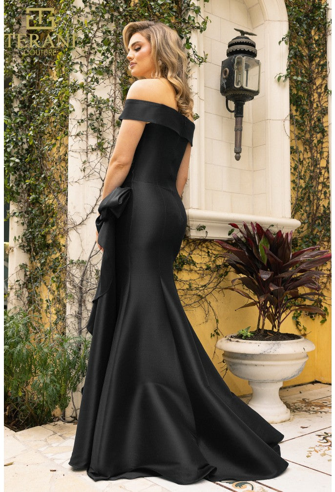 Terani Couture - 242M3335 - Off-Shoulder Gown with Draped Bow Detail