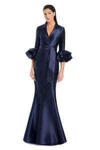 Alexander by Daymor - 3087S25 - Ruffle Sleeve Jacket Gown