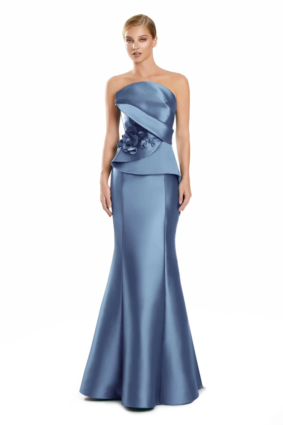 Alexander by Daymor - 3108F25 - Peplum Gown with Floral Detail