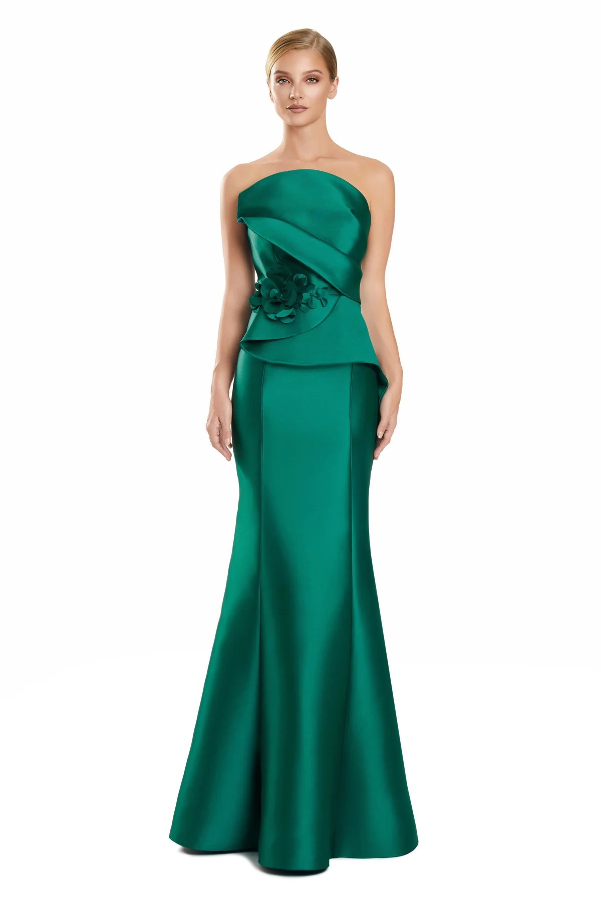 Alexander by Daymor - 3108F25 - Peplum Gown with Floral Detail
