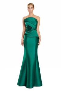 Alexander by Daymor - 3108F25 - Peplum Gown with Floral Detail