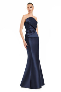 Alexander by Daymor - 3108F25 - Peplum Gown with Floral Detail