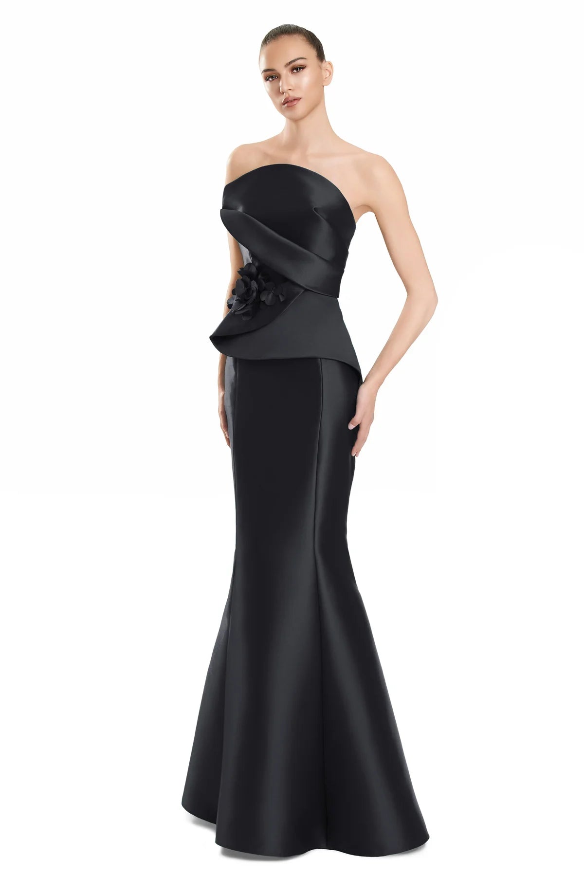 Alexander by Daymor - 3108F25 - Peplum Gown with Floral Detail