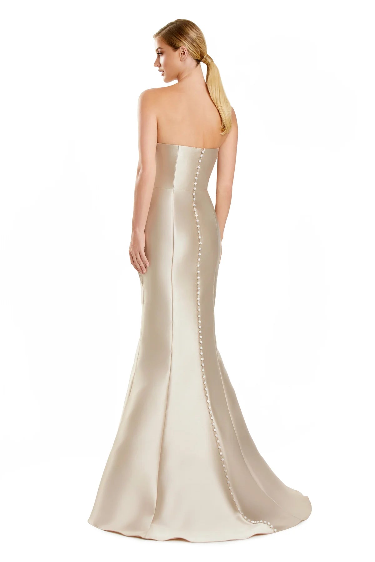 Alexander by Daymor - 3108F25 - Peplum Gown with Floral Detail