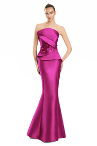 Alexander by Daymor - 3108F25 - Peplum Gown with Floral Detail