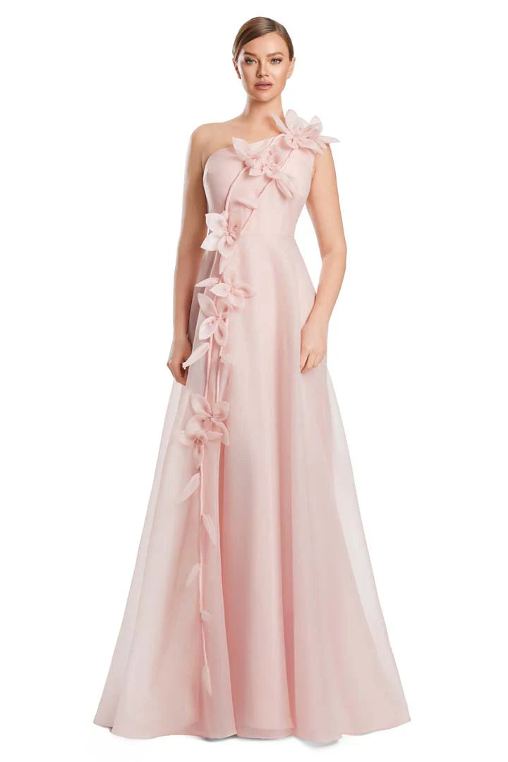 Alexander by Daymor - 3209S26 - One-Shoulder Floral A-Line Gown