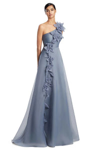 Alexander by Daymor - 3209S26 - One-Shoulder Floral A-Line Gown