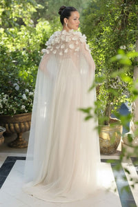 Andrea & Leo - AA001 - Embellished Cape Overlay
