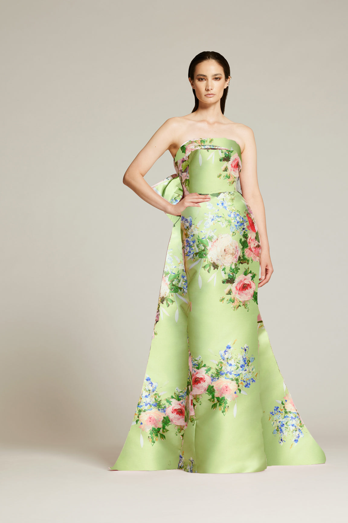 Audrey+Brooks - 6431: Off-the-Shoulder Gown with Side Bow Pink / 14 Audrey+Brooks - 6431: Off-the-Shoulder Gown with Side Bow Pink / 14