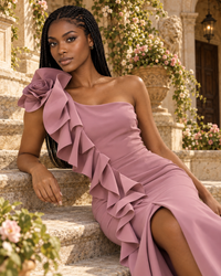 Chiara Boni - Pervinca Long - One-Shoulder Ruffled Gown