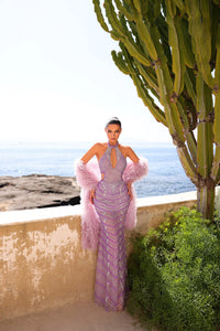 Chic & Holland - AR330499 - Halter Beaded Couture Gown