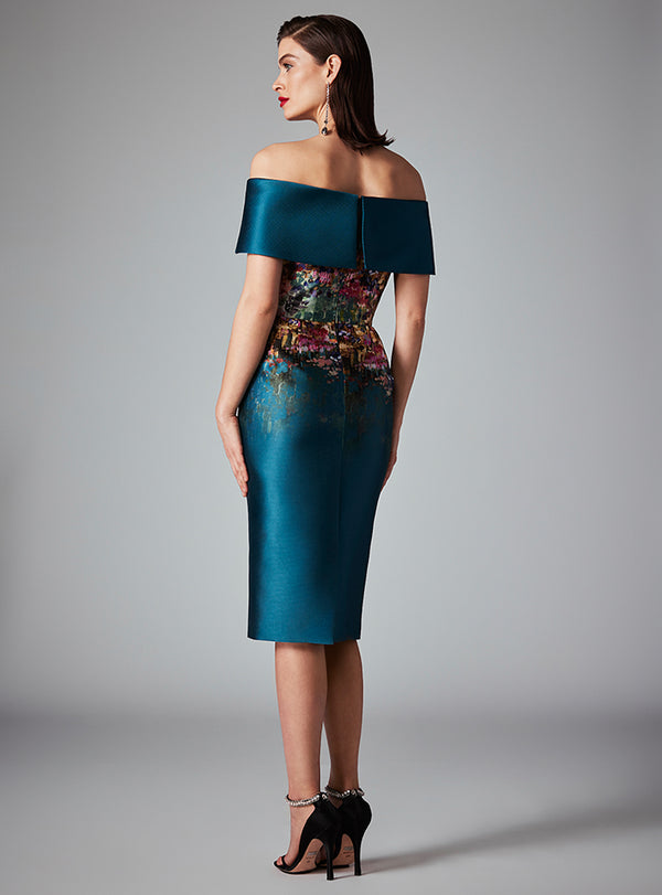 Frascara - 4566 - Mikado Off the Shoulder Sheath Dress