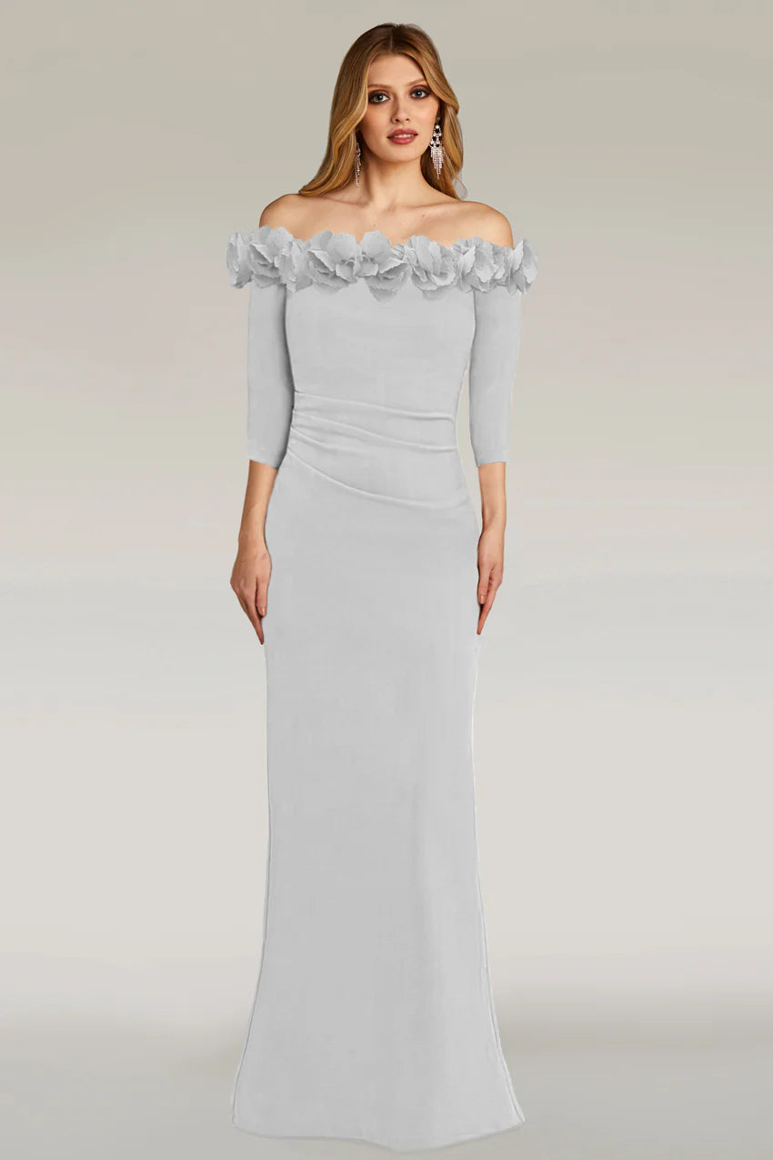 12272 Gia Franco - 12272 - Off the Shoulder Long Sleeve Evening Dress ...