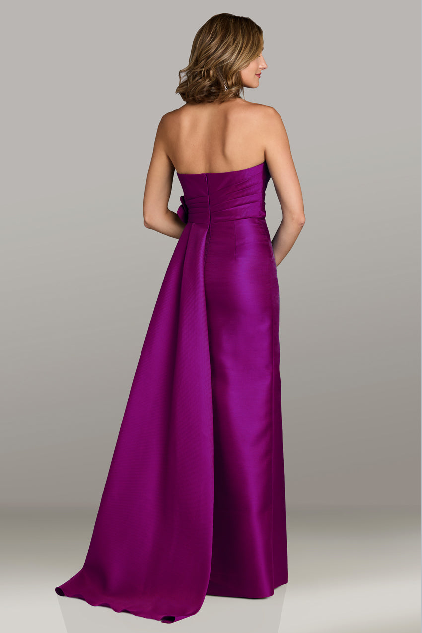 Gia Franco - 12549 - Strapless Gown with Draped Bow Accent Magenta / 14
