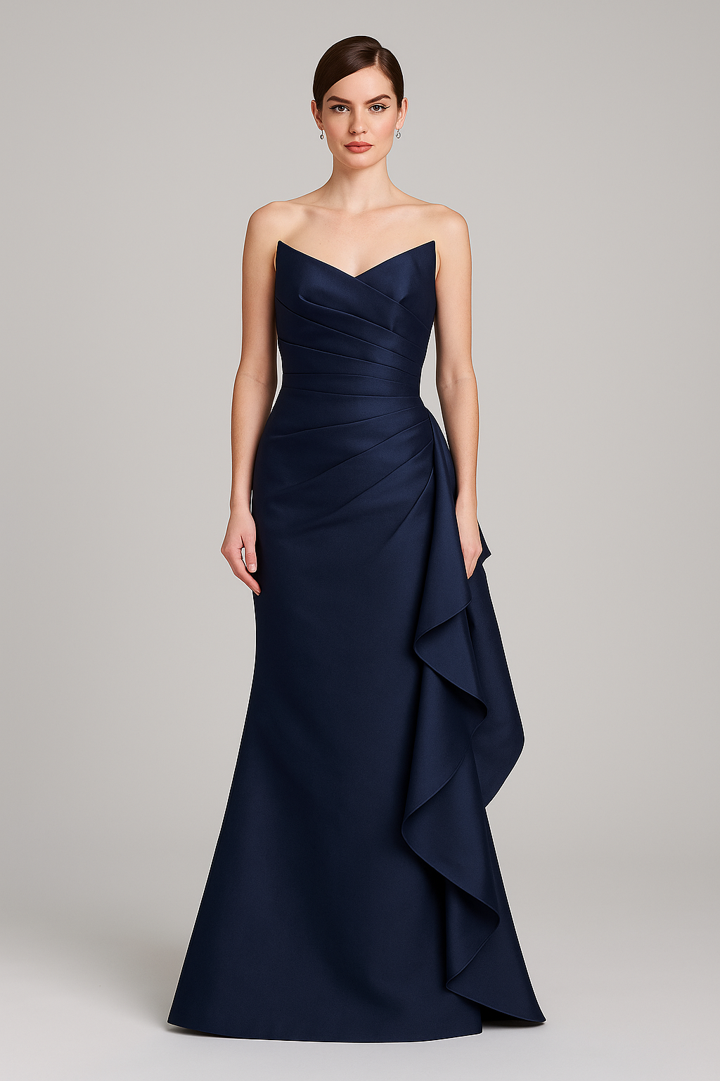 Gia Franco - 12551 - Strapless Draped Column Gown