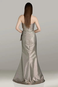 Gia Franco - 12562 - Strapless Mermaid Gown with Side Bow