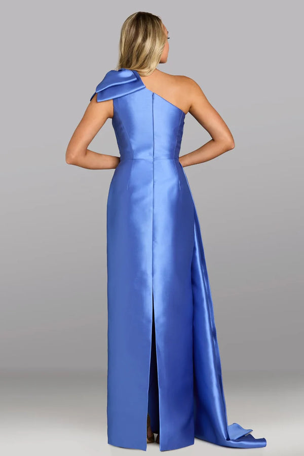 Gia Franco - 12619 - One-Shoulder Evening Gown with Oversized Bow