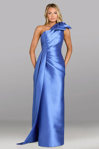 Gia Franco - 12619 - One-Shoulder Evening Gown with Oversized Bow