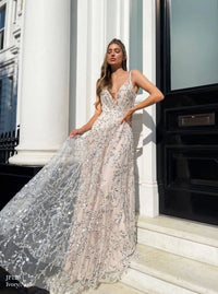 Jadore - JP129 - Embellished A-Line Evening Gown
