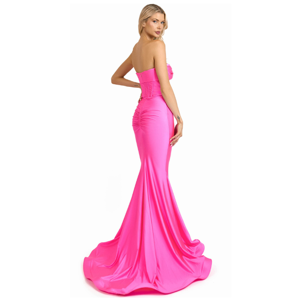 Jessica Angel - 2615 - Off-Shoulder Open-Back Gown