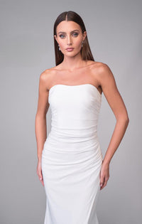 Strapless ivory wedding dress by Joelle Olivia | Madeline's Bridal Boutique in Toronto and Boca Raton