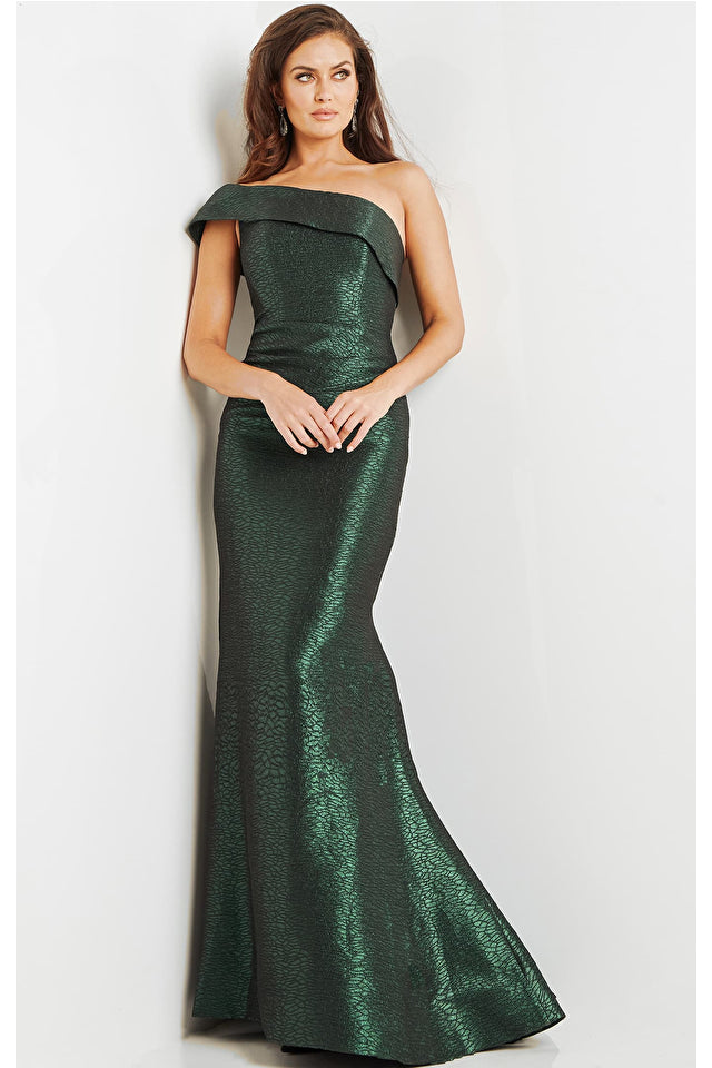 Jovani - 09752 | Green One Shoulder Fitted Dress | MADELINE'S BOUTIQUE Green / 20 Jovani - 09752 | Green One Shoulder Fitted Dress | MADELINE'S BOUTIQUE Green / 20