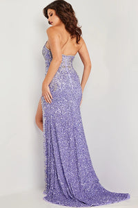 Jovani 36537 Sequin and Crystal Embellished Prom Dress - A stunning fitted gown with sequin and crystal embellishments, ideal for a glamorous prom night.