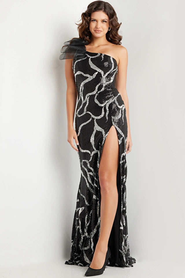 Black evening dress discount