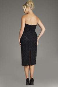 Jovani - 39076 - One-Shoulder Midi Dress with Floral Textured Overlay Madeline's Boutique Boca Raton Jovani - 39076 - One-Shoulder Midi Dress with Floral Textured Overlay Madeline's Boutique Boca Raton