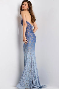 Jovani - 43383 - Sweetheart Neckline Embellished Gown with High Slit