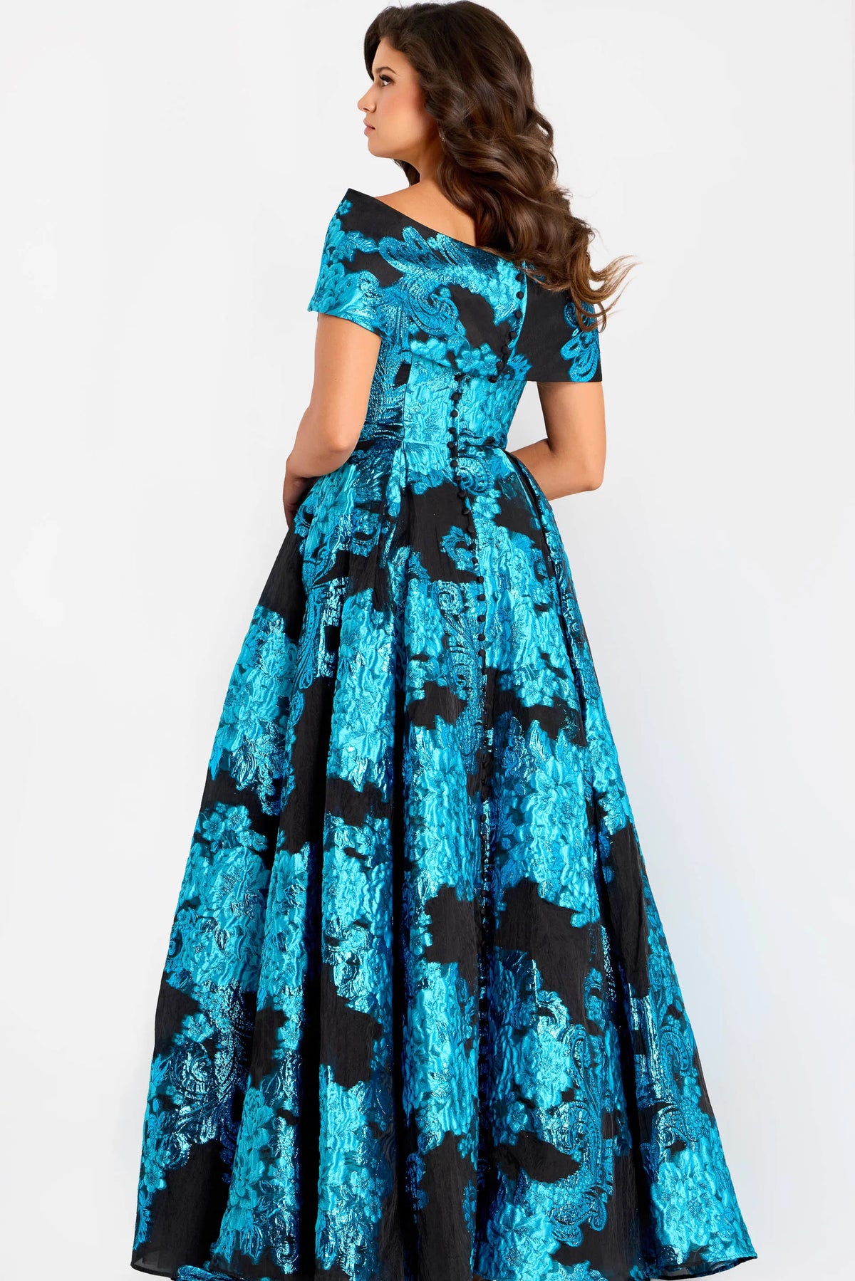 Jovani - 47630 - Off-Shoulder A-Line Gown with Draped Bodice