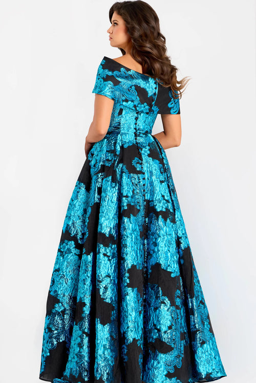 Jovani - 47630 - Off-Shoulder A-Line Gown with Draped Bodice