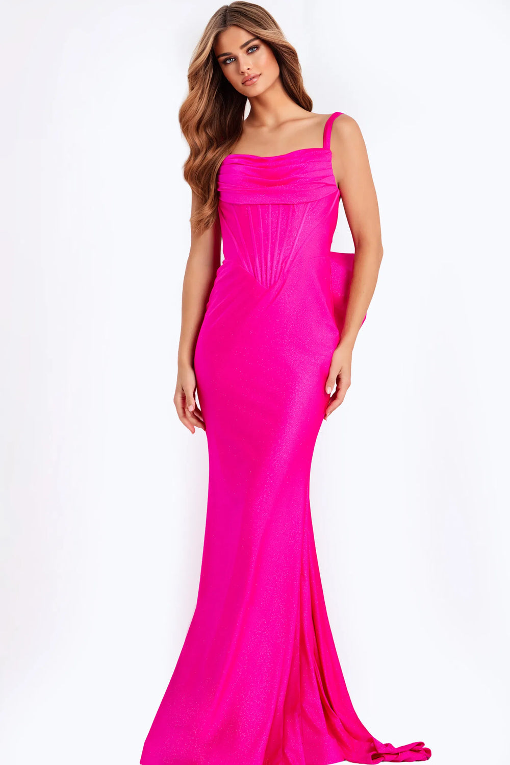 Jovani - 47669 - Sleeveless Gown with Bow Back Detail – Madeline's