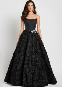 Jovani - 47695 - Strapless Ball Gown with 3D Floral Skirt