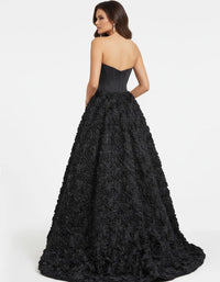 Jovani - 47695 - Strapless Ball Gown with 3D Floral Skirt