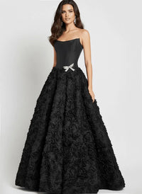 Jovani - 47695 - Strapless Ball Gown with 3D Floral Skirt