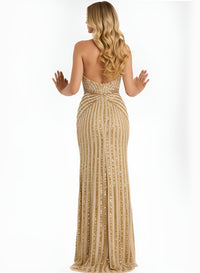 Jovani - 48531 - Halter Sequin Gown with Keyhole
