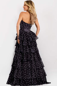 Jovani - 49087 - Strapless Tiered Ruffle Gown