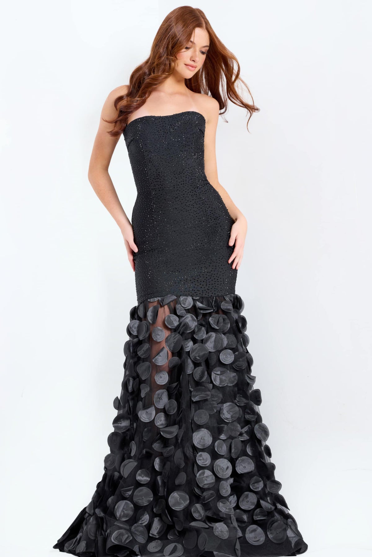 jovani black mermaid dress Jovani 07014 Black Fitted Off the Shoulder Evening Dress