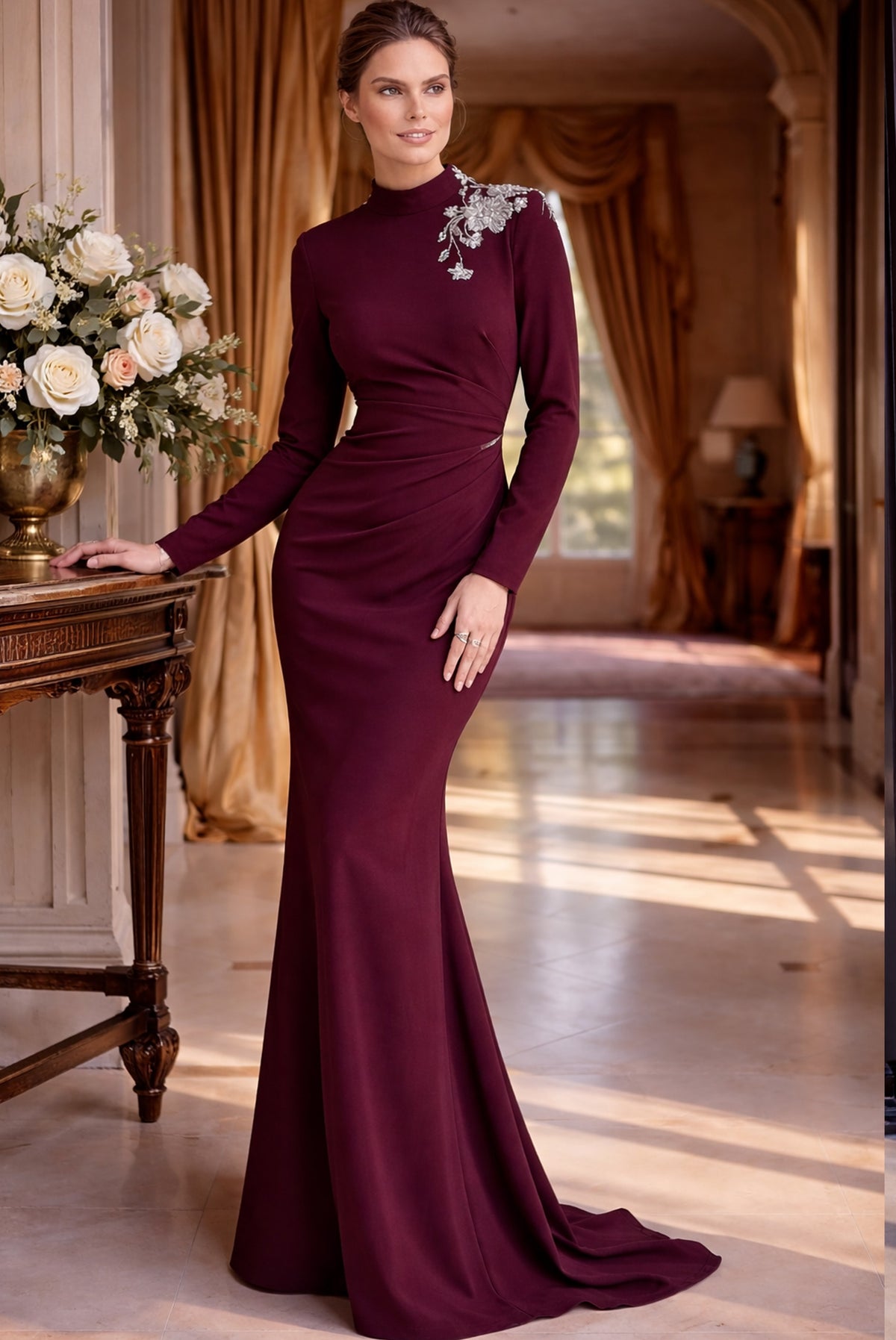 Jovani - 51632 - High Neck Embellished Evening Gown