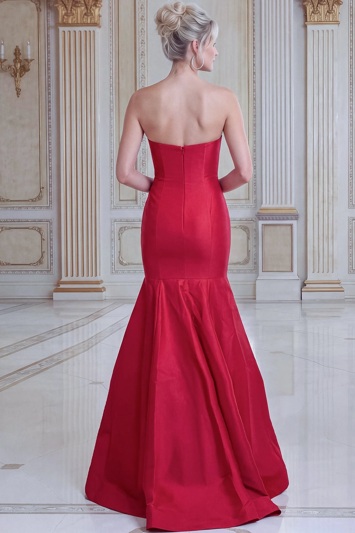 Jovani - 53140 - Strapless Gown with Embroidery
